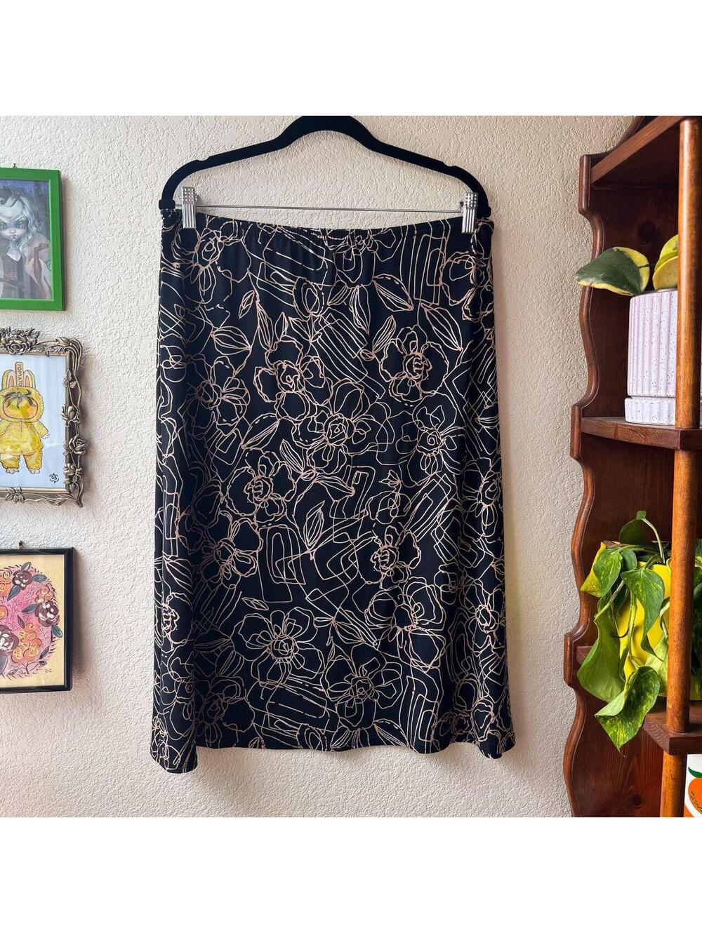 Vintage Dressbarn Y2K Whimsygoth Fairy Midi Skirt